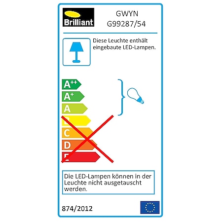BRILLIANT Lampe, Gwyn LED Wand- und Deckenleuchte alu/gold,  Metall/Kunststoff, 1x 18W LED integriert, (950lm, 3000K), A online kaufen  bei Netto