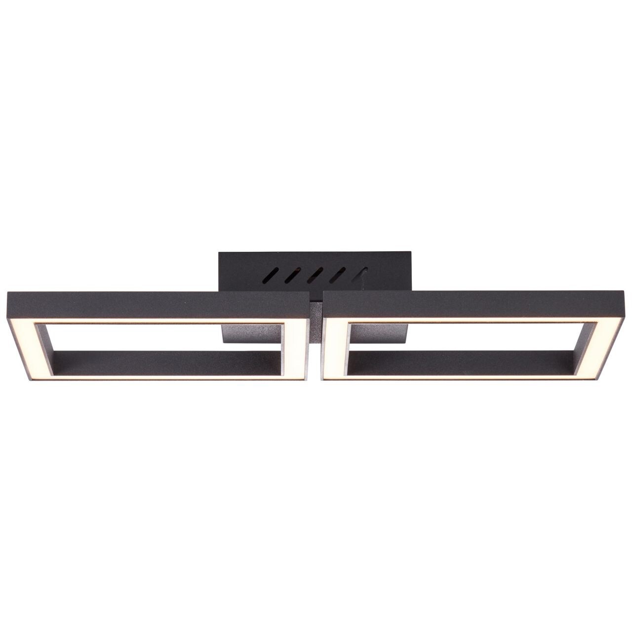 BRILLIANT Lampe, Quon LED Wand- und Deckenleuchte 41x20cm schwarz, Metall/Kunststoff, 1x 23W LED integriert, (2300lm, 3000K), A - Bild 1