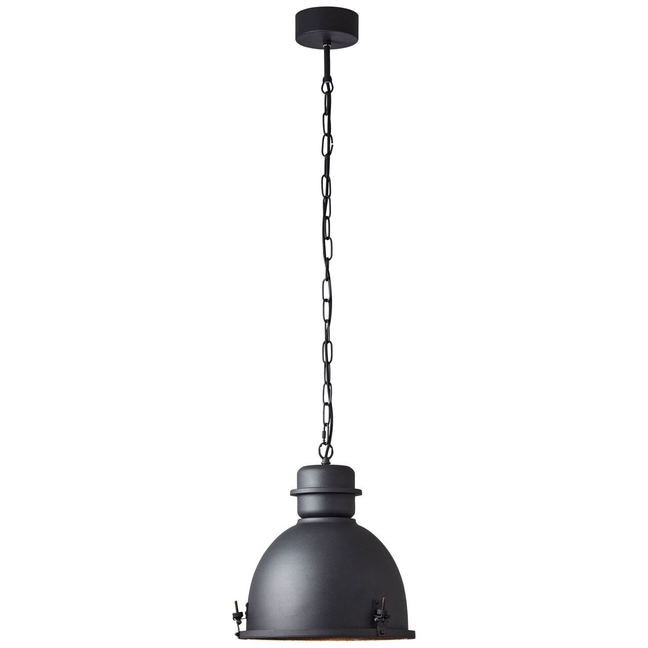 BRILLIANT Lampe, Kiki Pendelleuchte 35cm schwarz korund, Metall, 1x A60, E27, 52W,Normallampen (nicht enthalten) - Bild 1