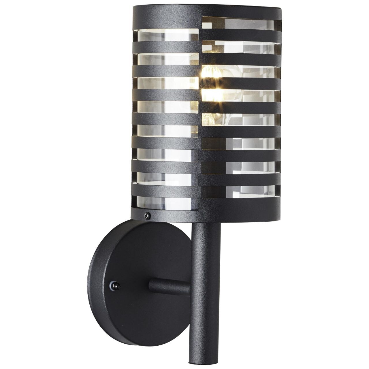 BRILLIANT Lampe, Venlo Außenwandleuchte schwarz matt, Edelstahl/Kunststoff, 1x A60, E27, 40W,Normallampen (nicht enthalten)