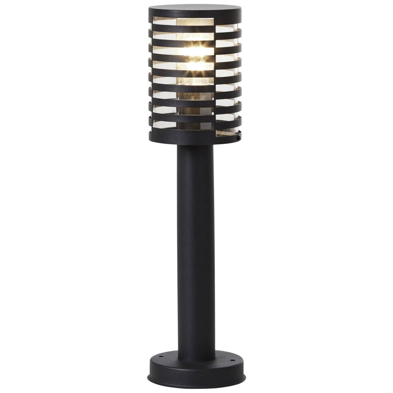BRILLIANT Lampe, Venlo Außensockelleuchte 50cm schwarz matt, Edelstahl/Kunststoff, 1x A60, E27, 40W,Normallampen (nicht enthalten) | 04004353386435