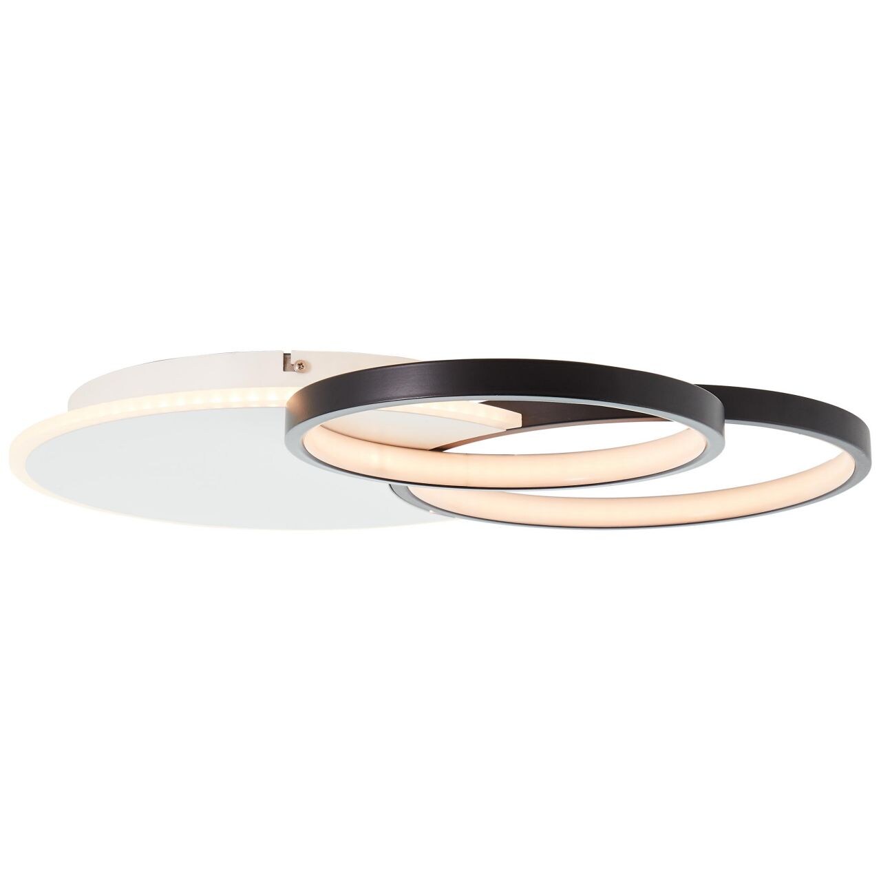 BRILLIANT Lampe, Davida LED Deckenleuchte 54x47cm weiß/schwarz, Metall/Kunststoff, 1x 36W LED integriert, (4700lm, 3000K), A+ | 04004353390678