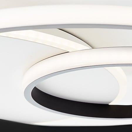 BRILLIANT Lampe, Merapi LED Deckenleuchte 51x51cm weiß/schwarz, Metall/ Kunststoff, 1x 34W LED integriert, (4700lm, 3000K), A+ online kaufen bei  Netto