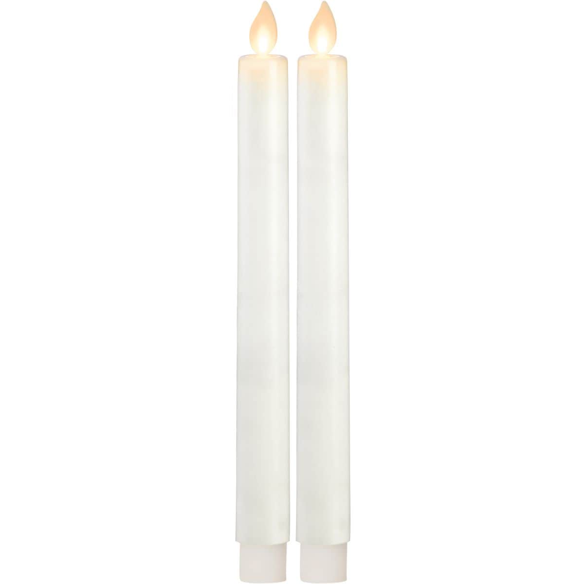 LED-Stabkerzen -M-Twinkle' , 2er-Set , wei&szlig; , 24cm - Bild 1