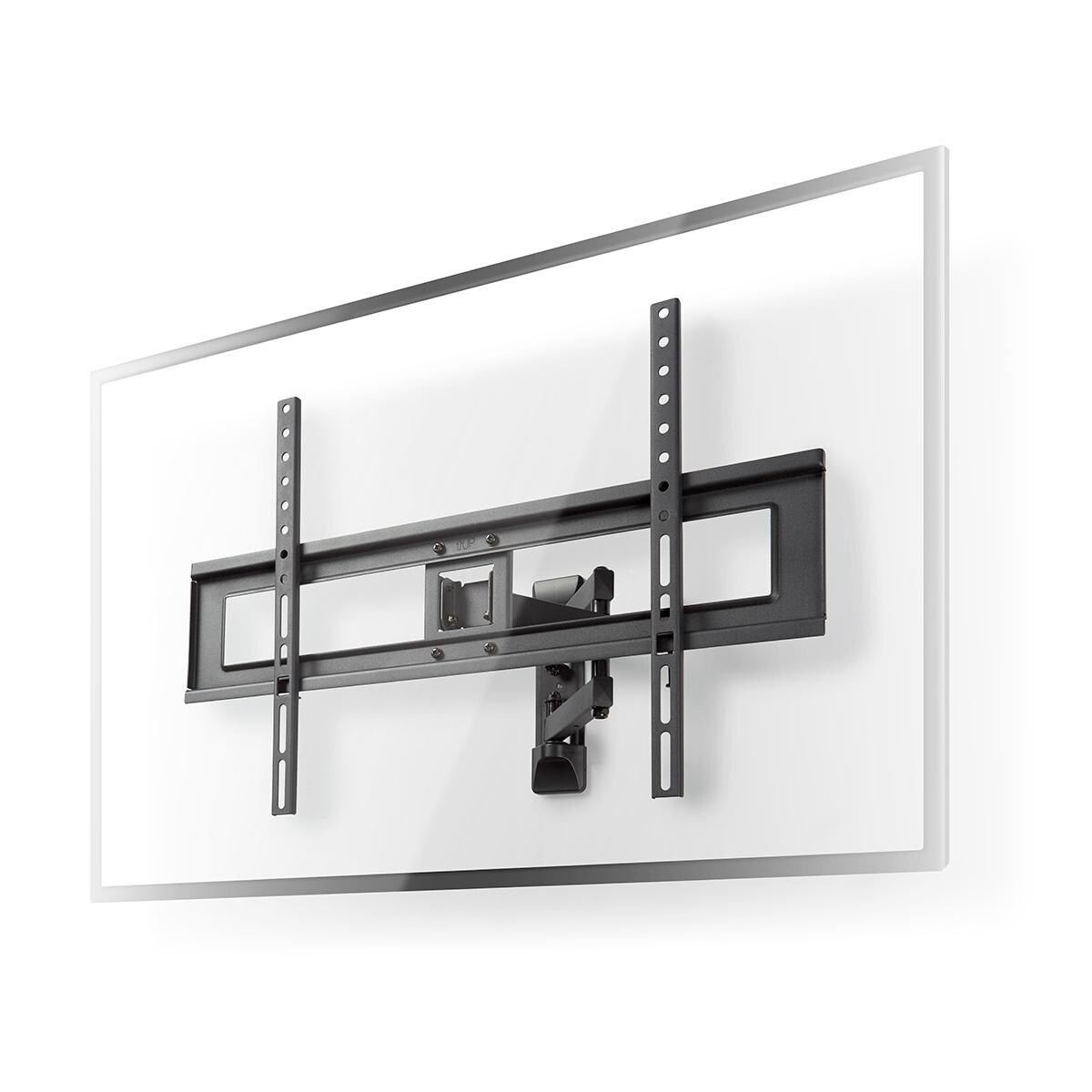 Neig- und schwenkbare TV-Wandhalterung | 37-70" | Maximales Gewicht des Bildschirms: 25kg | Neigbar | Drehbar | Minimaler Wandabstand: 79mm | Maximaler Wandabstand: 427mm | 3 Gelenk(e) | ABS / Stahl | Schwarz - Bild 1