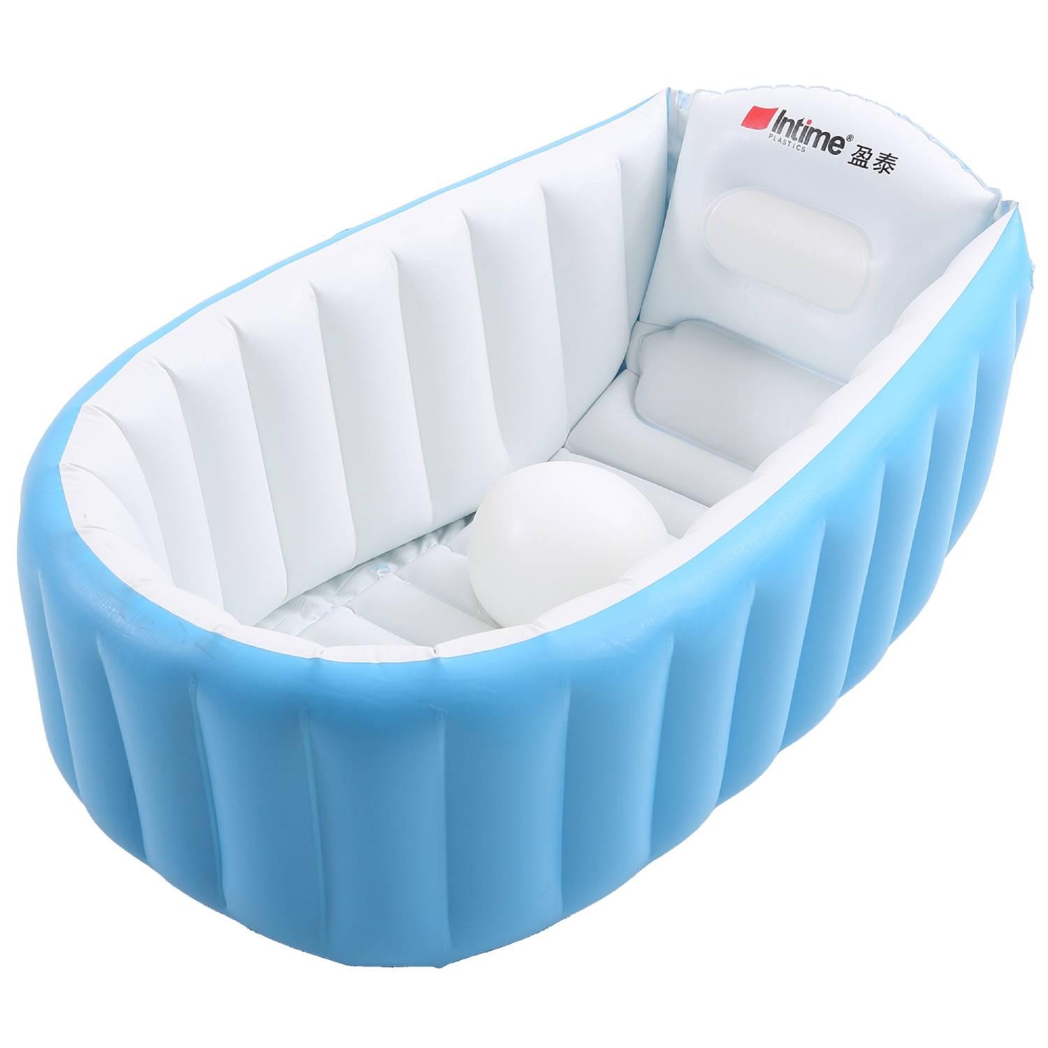 Aufblasbare Badewanne f&uuml;r Babys - Blau - Bild 1