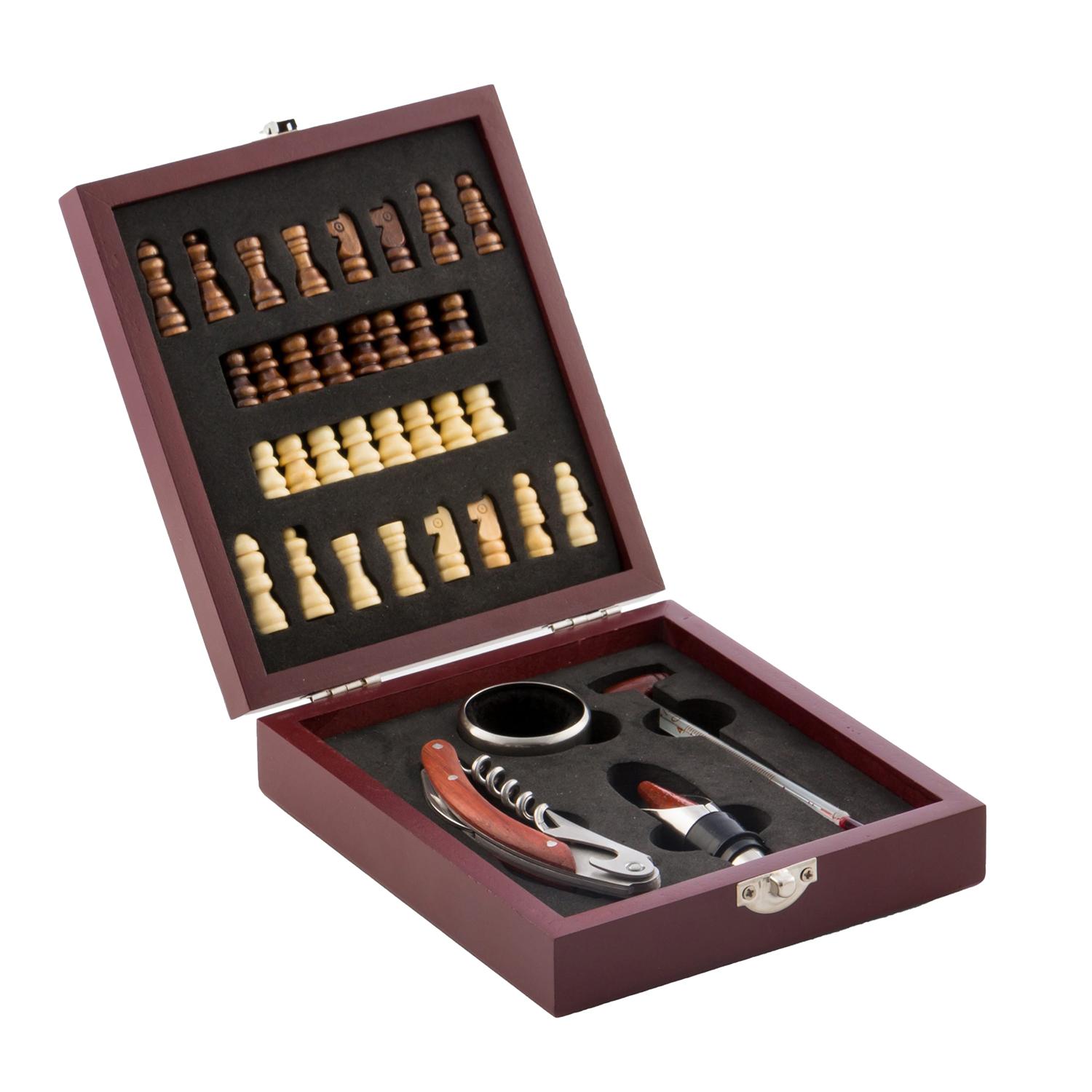 Weinzubeh&ouml;rset mit Schachspiel InnovaGoods 37 St&uuml;cke - Bild 1