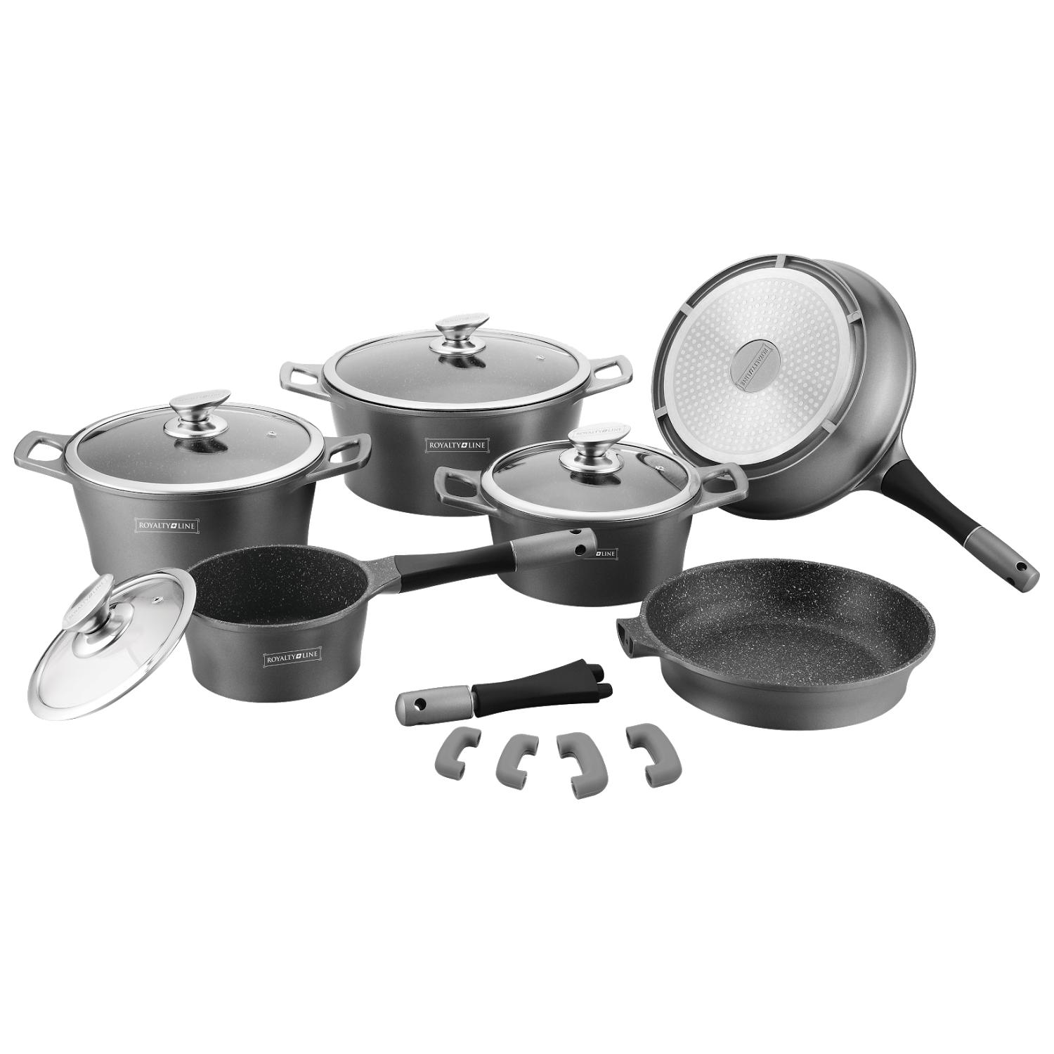 Kochgeschirr-Set, 6 Kochgeschirr - Grau - Bild 1