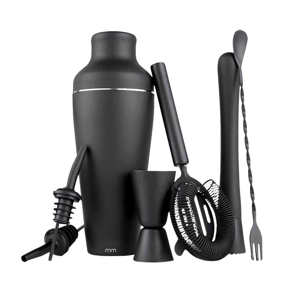 Cocktail-Shaker-Set - Mattschwarz - Bild 1