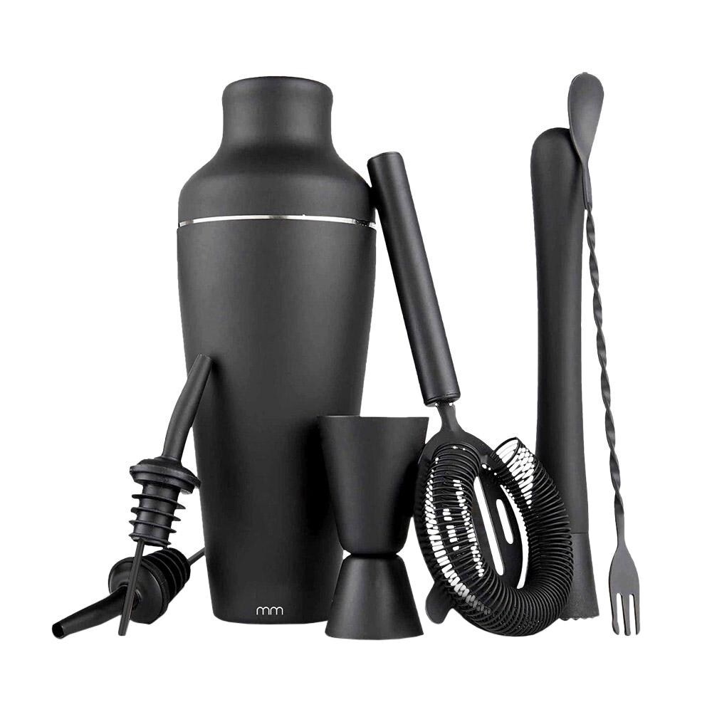 Cocktail-Shaker-Set – Mattschwarz | 08719481358129