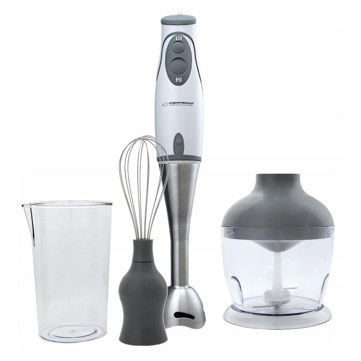 Esperanza Stabmixer Pesto 450 W, Edelstahlstab und komplettes Set - Bild 1