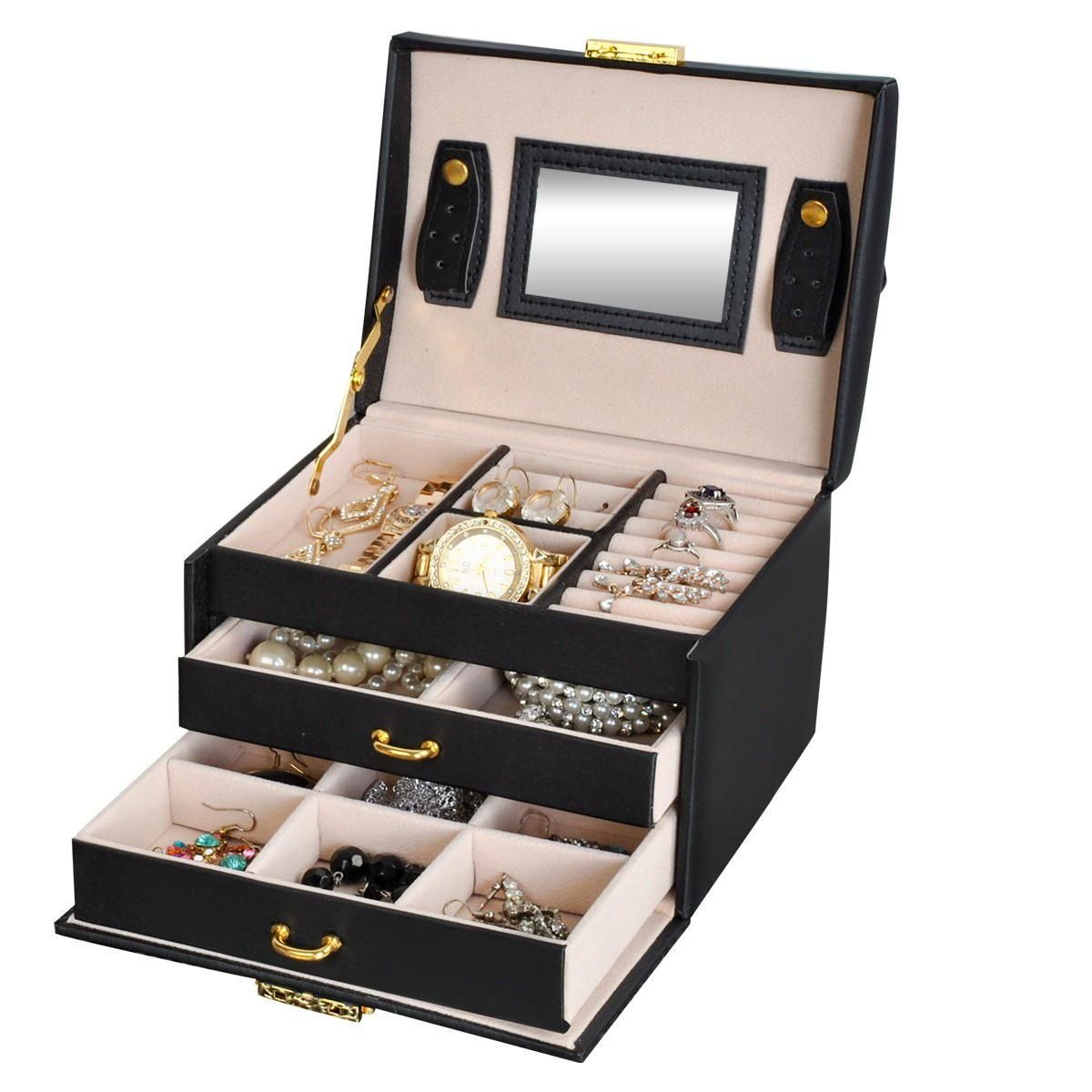 Schmuckk&auml;stchen/Etui - schwarz - Bild 1