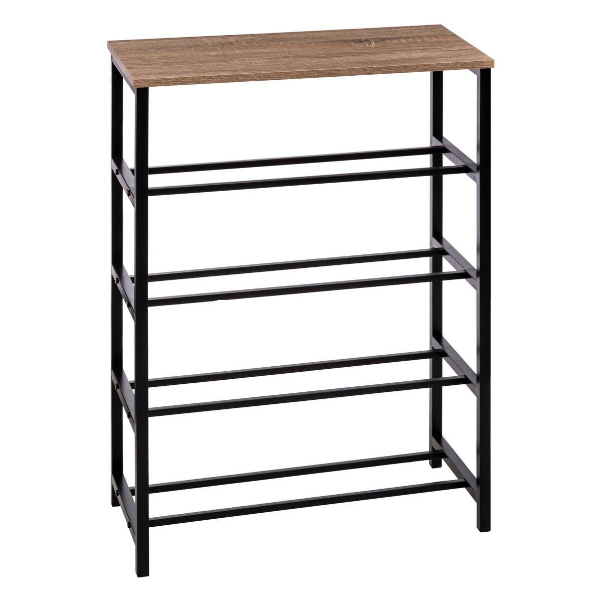 Schuhregal mit Reliefbank – 4 Regale | 03560232668548