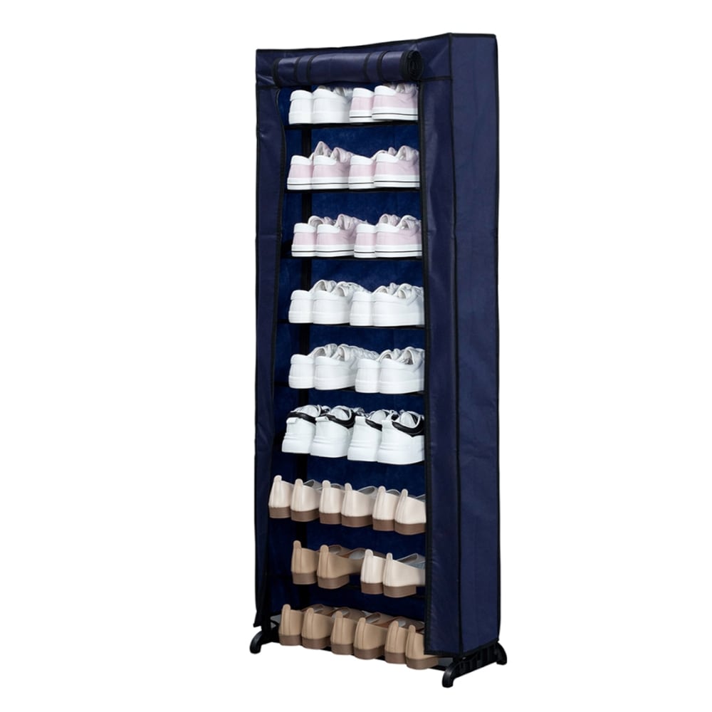 Herzberg HG-8076: 9-Stufiger Organizer f&uuml;r Kleine Schuhregale Blau - Bild 1