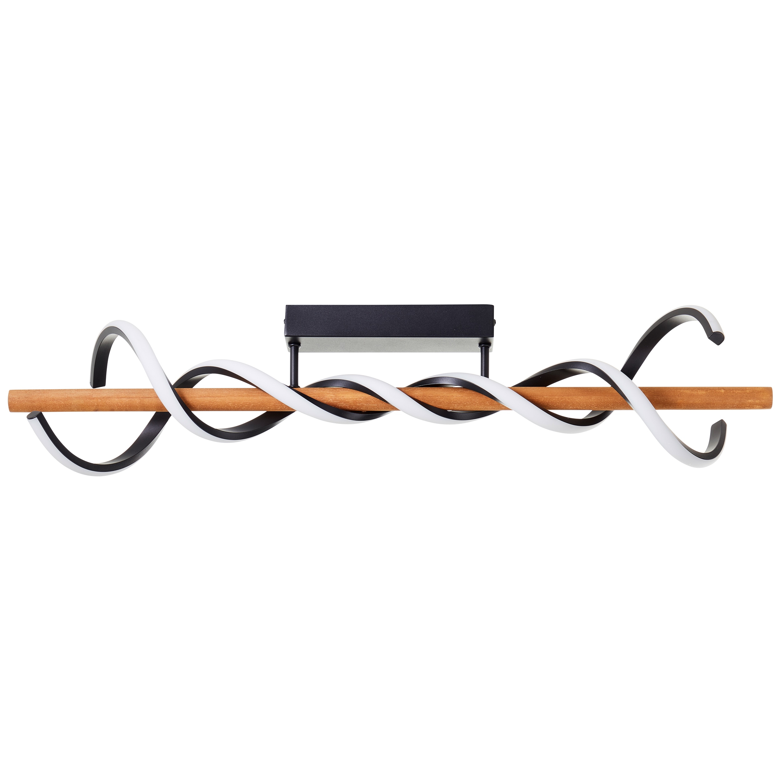 Brilliant LED Deckenleuchte Amalia 80 cm, 5200 lm, 3000K, dimmbar, Holz, schwarz/braun - Bild 1