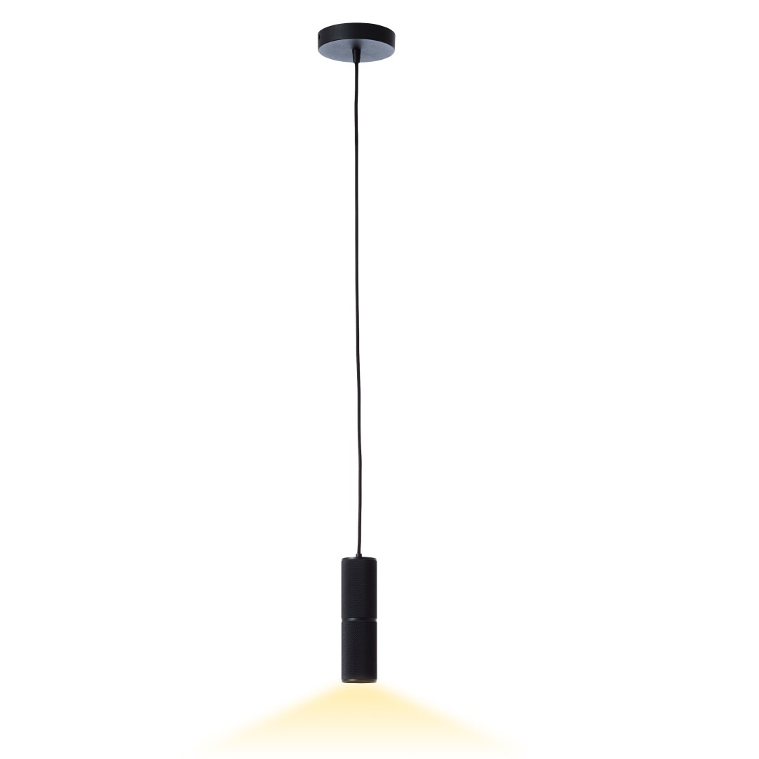 Brilliant Marty LED Pendelleuchte , GU10-Fassung , dimmbar , warmweißes Licht , ideal für Wohnzimmer & Küche , 350 Lumen , 5 W , Ø 10 cm , Sand-Schwarz