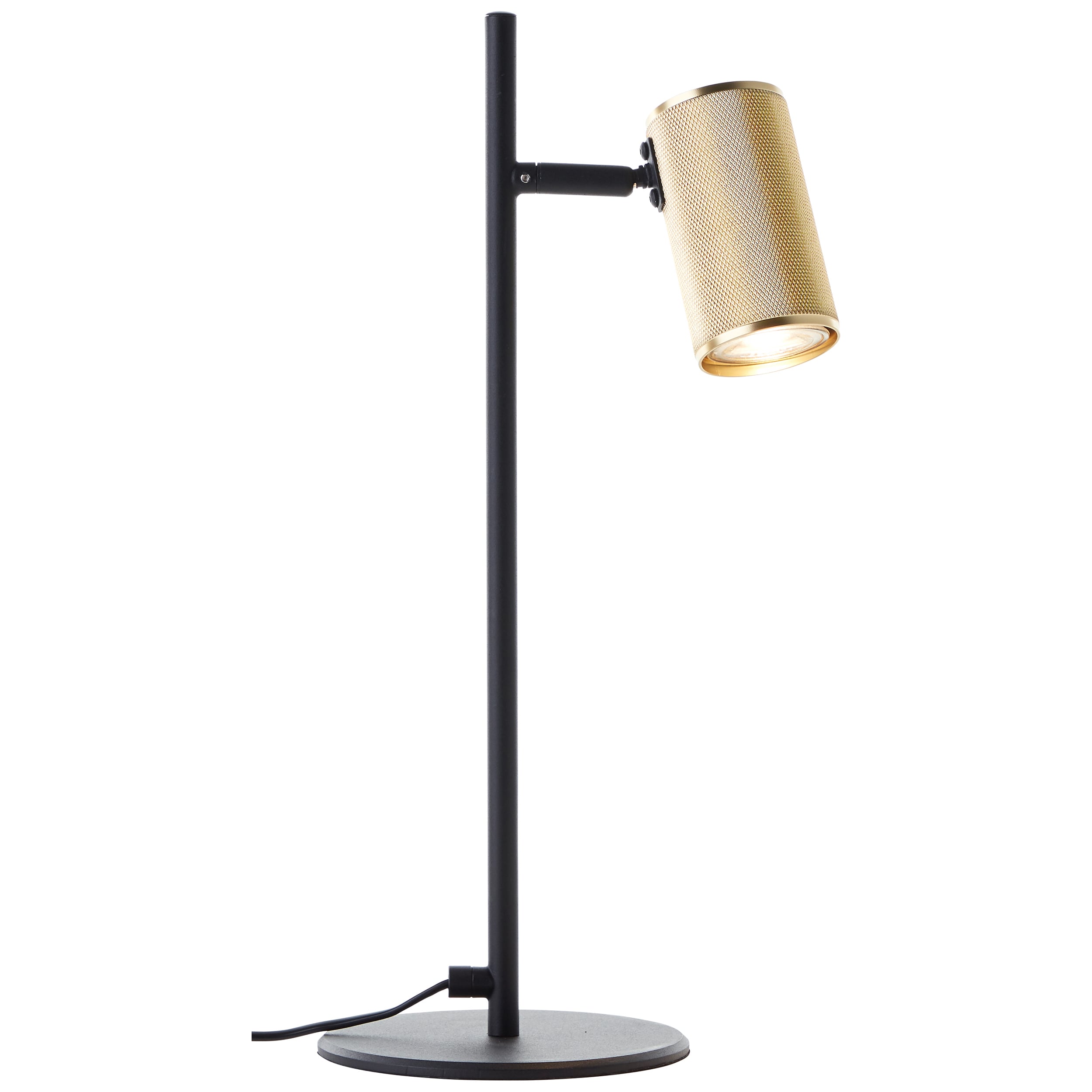 Brilliant Tischleuchte Marty LED-Tischlampe, 40 cm, GU10, 350 lm, 3000 K, schwarz/matt goldfarben - Bild 1