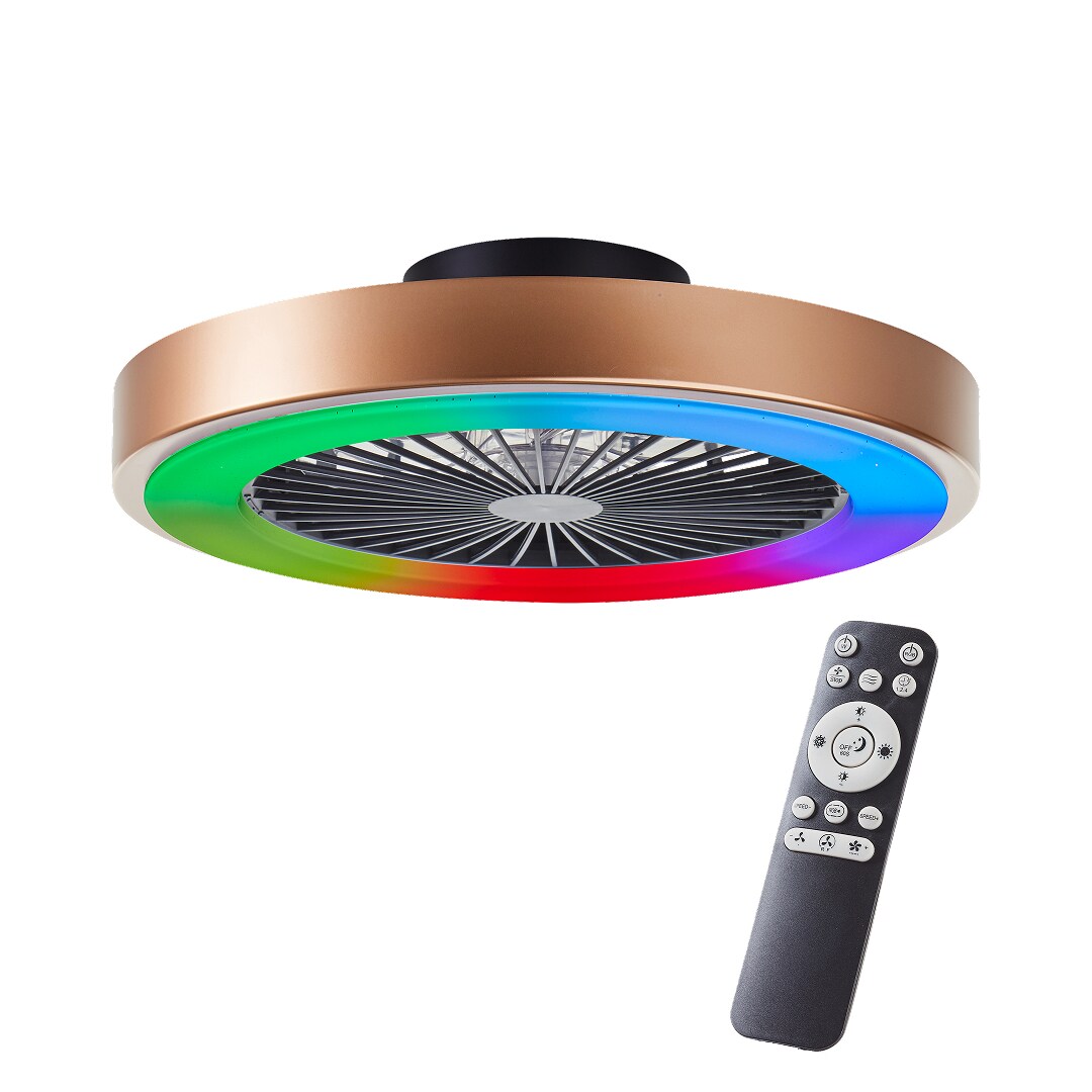 Brilliant LED Deckenventilator mit Beleuchtung - RGB & CCT, dimmbar, Ø 49 cm, inkl. Fernbedienung