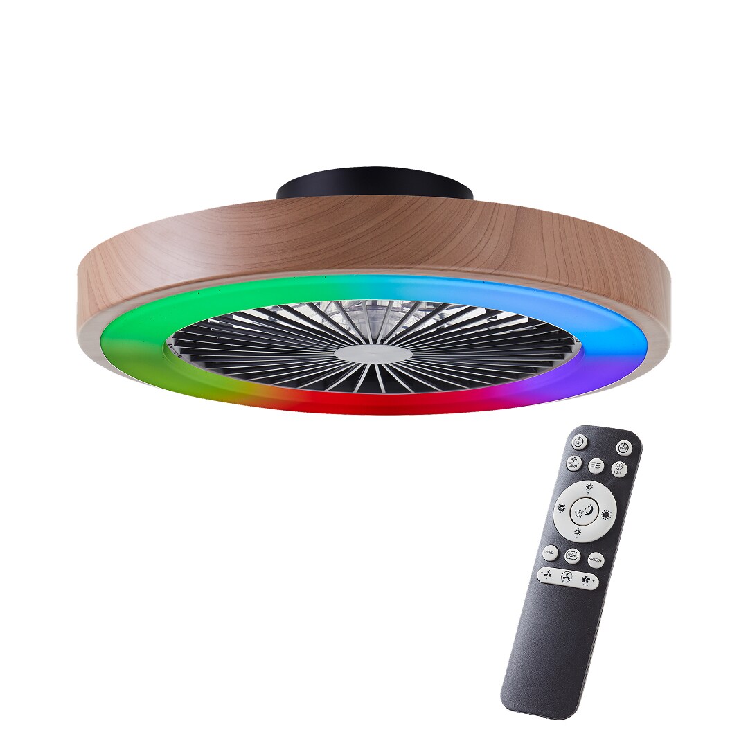 Brilliant LED Deckenleuchte mit Ventilator - RGB & CCT, dimmbar, Ø 49 cm, inkl. Fernbedienung