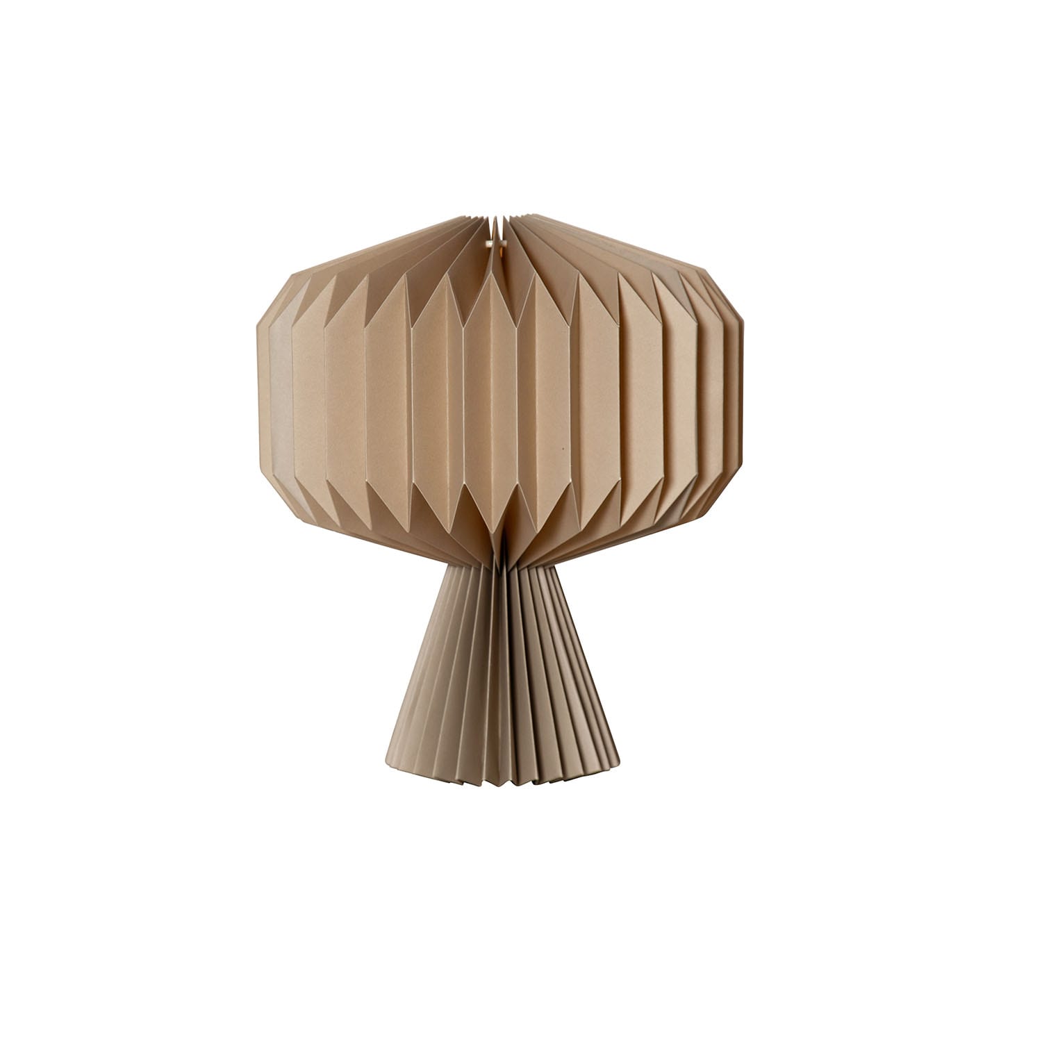 Papier-Tischleuchte ,Honeycomb' aus FSC-zertifiziertem Papier, faltbar, f&uuml;r E14 Leuchtmittel und Fassungen, beige, H 33cm - Bild 1
