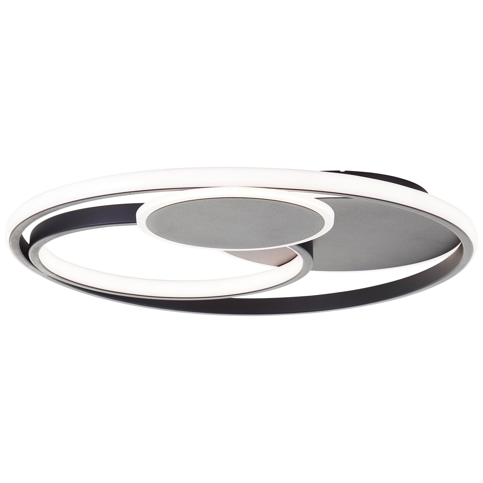 BRILLIANT Ø 50 cm, 5200 lm, 3000-6500 K, dimmbar, Fernbedienung, schwarz Ø 50 cm, 5200 lm, 3000-6500 K, dimmbar, Fernbedienung, schwarz | 04004353447396