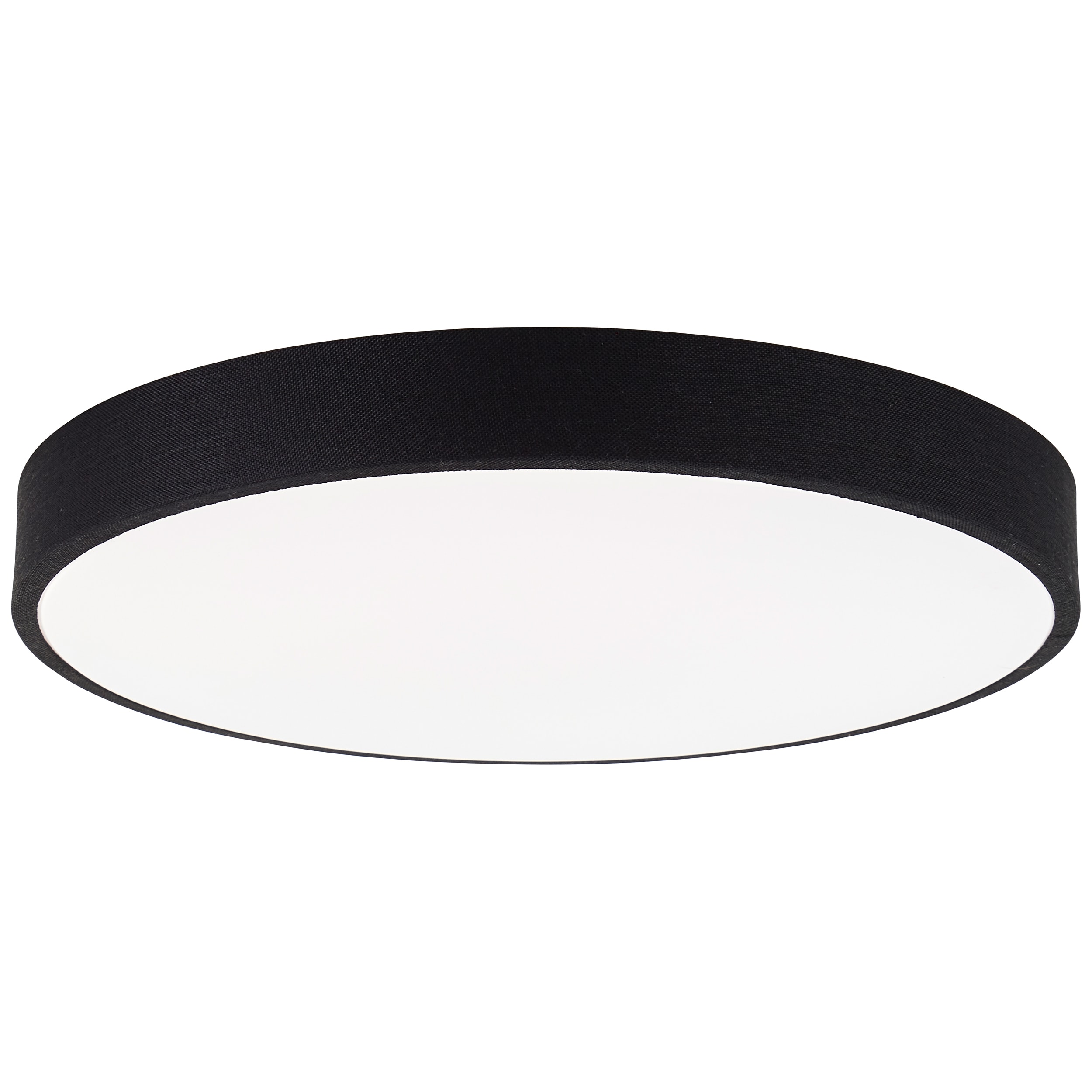 Brilliant &bdquo;Filiz&ldquo; LED-Deckenleuchte , dimmbar mit Fernbedienung & CCT-Farbsteuerung , 36W , 4500 Lumen , 3000-6500K , 49 cm , Textilrahmen schwarz/wei&szlig; - ideal f&uuml;r Wohnzimmer & Schlafzimmer - Bild 1