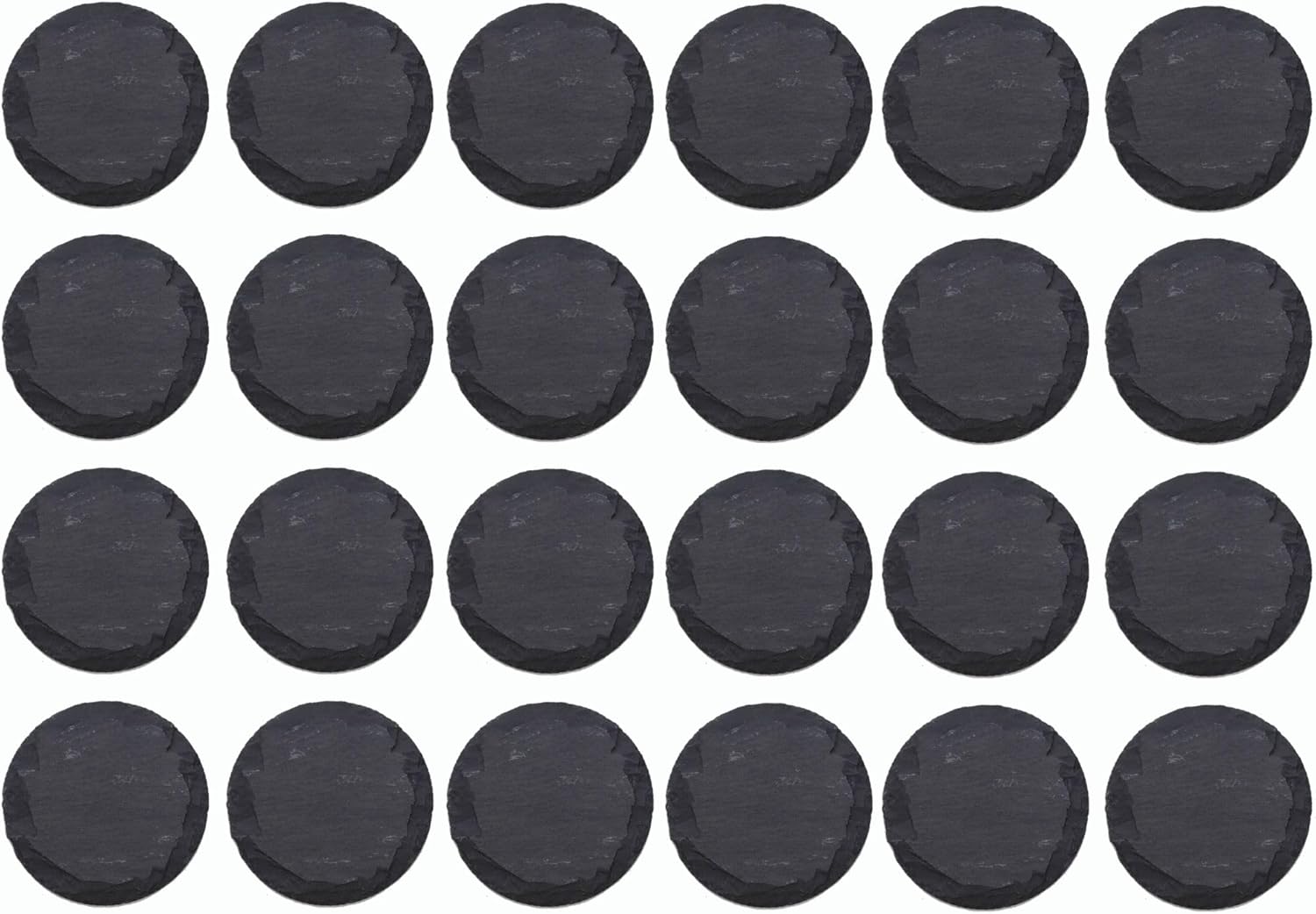 24x Schieferplatten I rund I 25x0 ,5 cm I Schiefer l&auml;nglich Servierplatte l&auml;nglich Sushi Teller Sushi Brett Dekoteller Buffetplatte - Bild 1