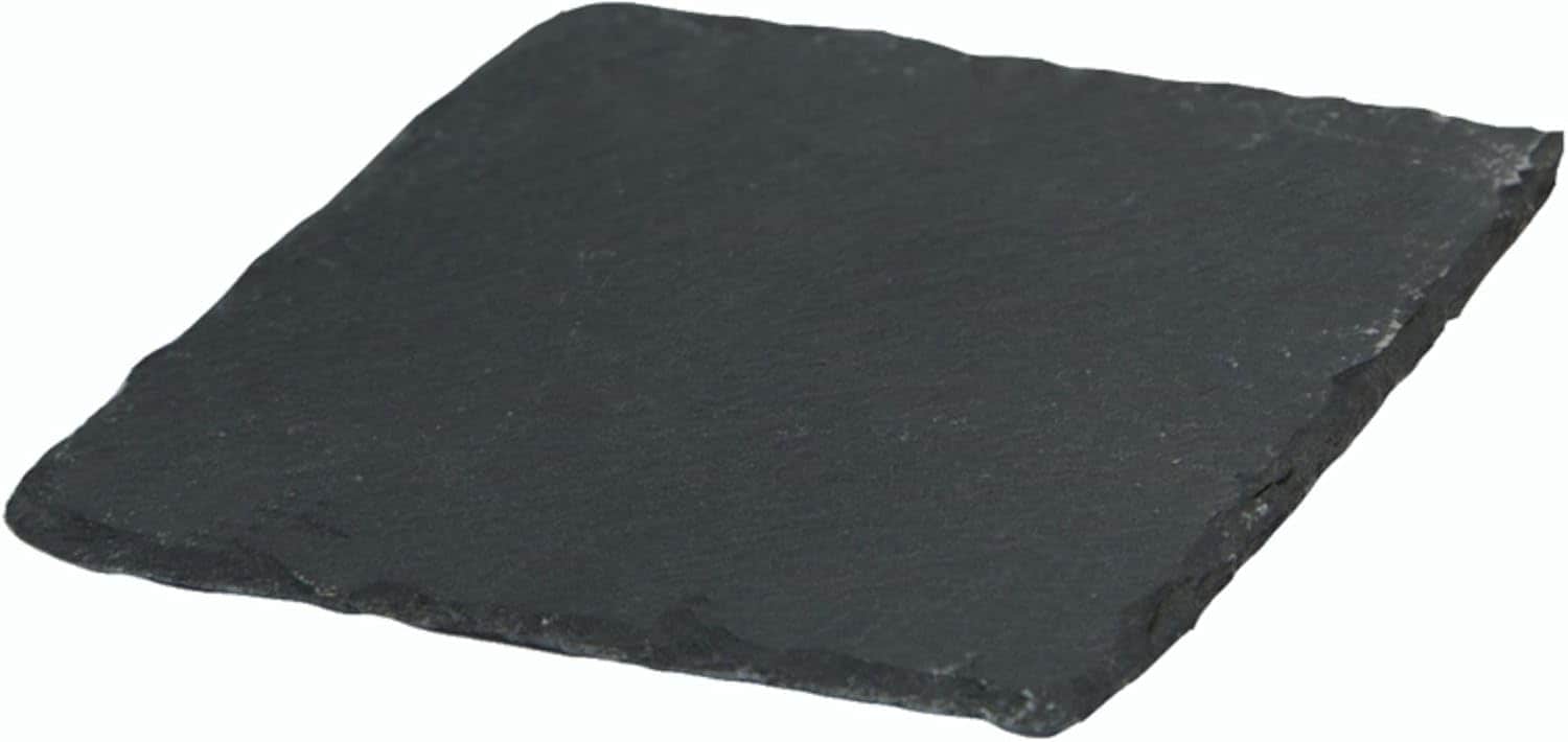 Schieferplatte quadratisch I 20x20x0,5 cm I Schiefer Platte Schieferteller Servierteller Servierplatte Schiefer Steinplatte Fr&uuml;hst&uuml;cksplatte - Bild 1