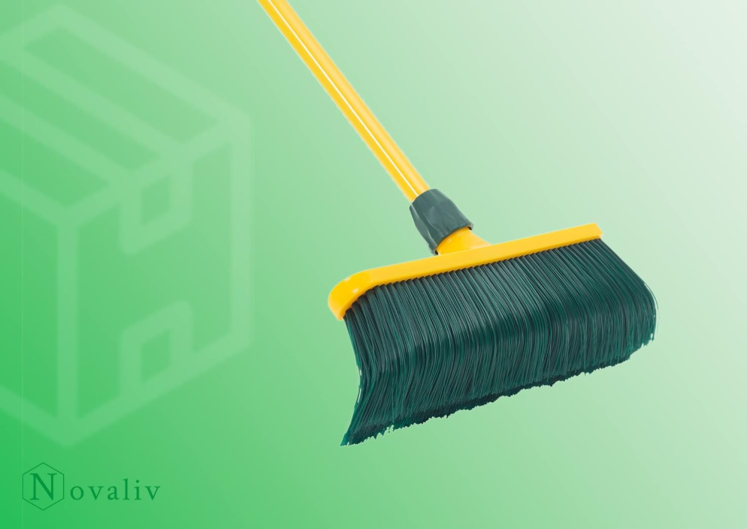 Krallenbesen Set 30 cm Kunststoff mit Teleskopstiel Kehrgarnitur gebogenen Borsten Gartenbesen Stra&szlig;enbesen Kehrbesen (Besen + Kehrschaufel Set Krallenhandfeger, 30 cm) - Bild 1