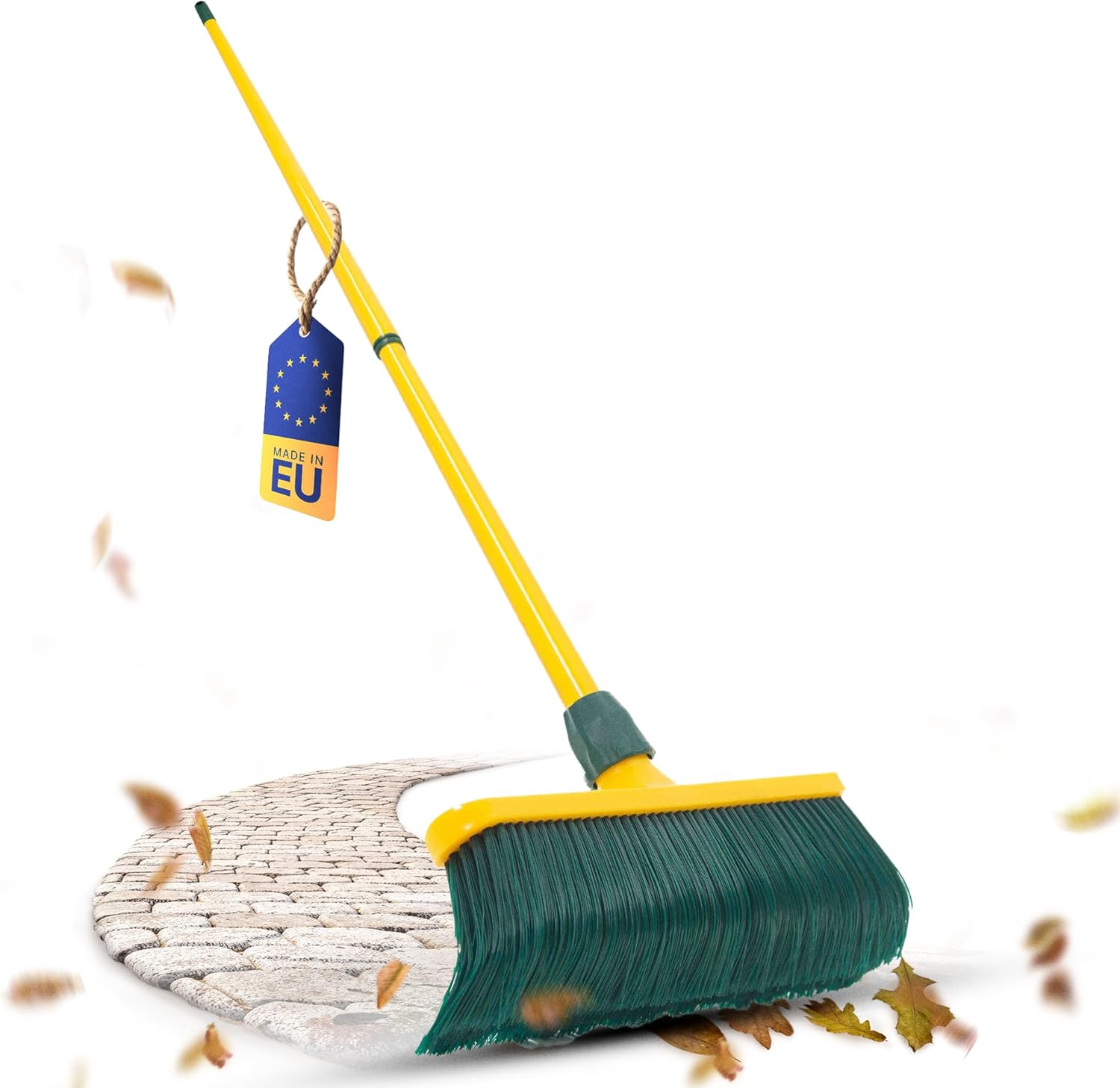 Krallenbesen Set 30 cm Kunststoff mit Teleskopstiel gebogenen Borsten Gartenbesen Stra&szlig;enbesen Kehrbesen Laubbesen (1 , 30 cm Besen mit Stiel) - Bild 1