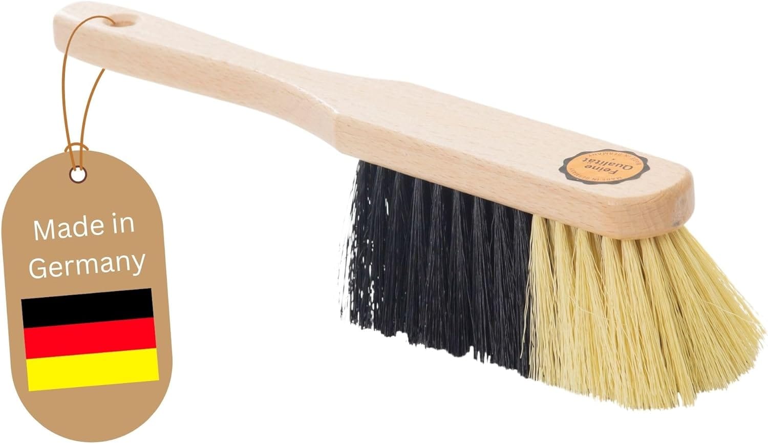 KUNSTBORSTEN Handfeger Besen weiche Borsten - Schrankbesen Camping Handfeger Auto Besenb&uuml;rste - Idealer Schneebesen Auto Hand Brush Vorzeltteppich Wohnwagen Handbesen Holz Handkehrer - Bild 1