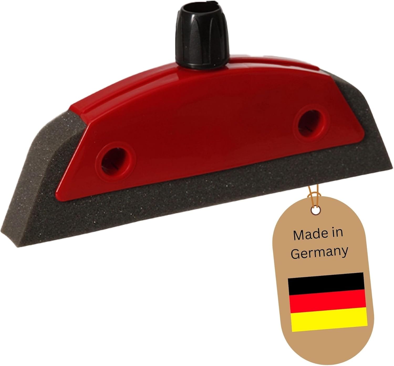 Schaumstoffbesen mit Abzieher Besenkopf Gummi Friseurbesen Schwarz Noppenbesen Hundehaarentferner Broom Parkett Besen f&uuml;r Drinnen Teppichbesen Bodenabzieher Haushaltsbesen Wunderbesen - Bild 1