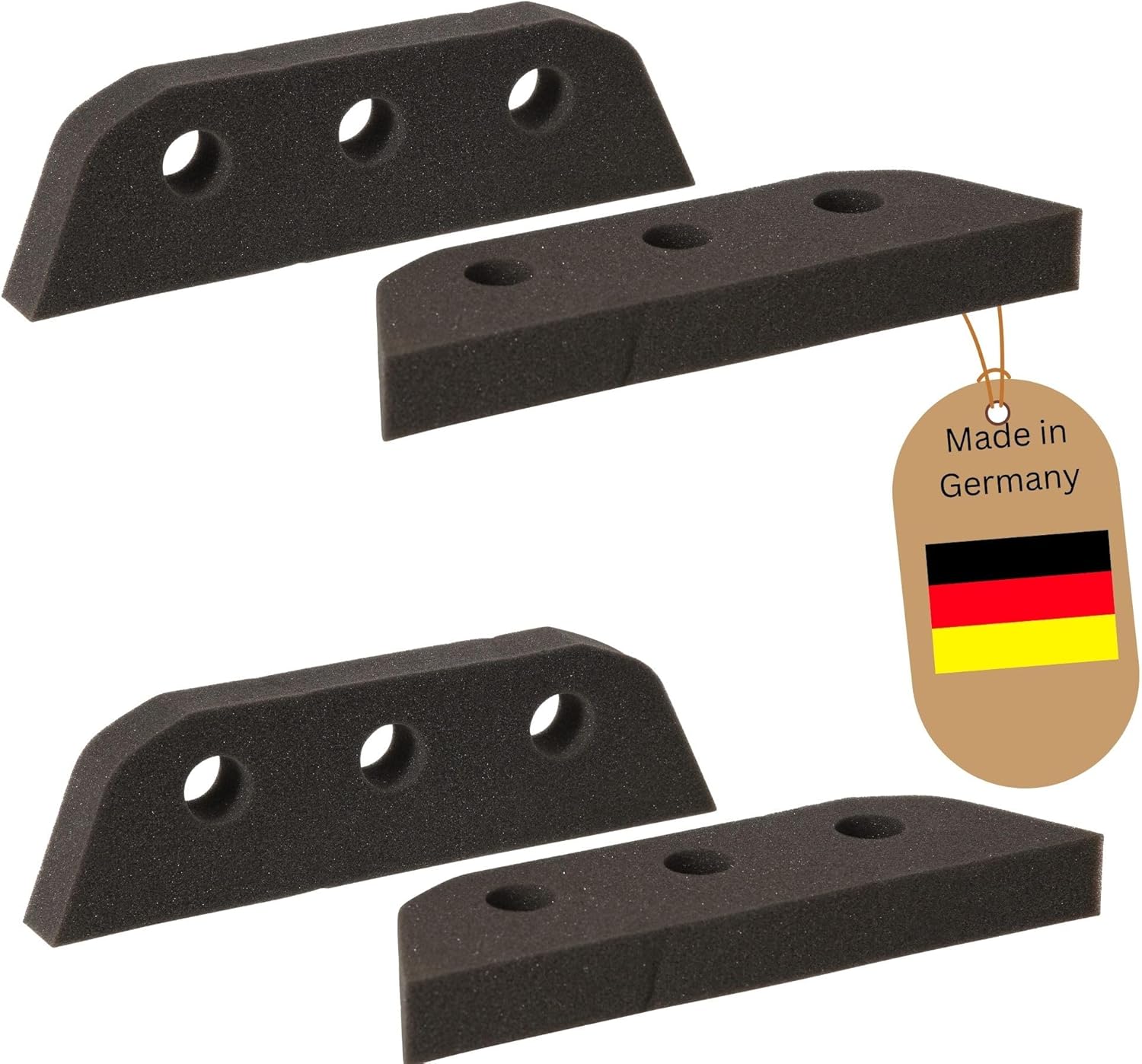 4X Schaumstoffbesen Ersatzschwamm Besenkopf Klein Friseurbesen Schwarz Noppenbesen Hundehaarentferner Broom Parkett Besen f&uuml;r Drinnen Teppichbesen Bodenabzieher Haushaltsbesen Wunderbesen - Bild 1