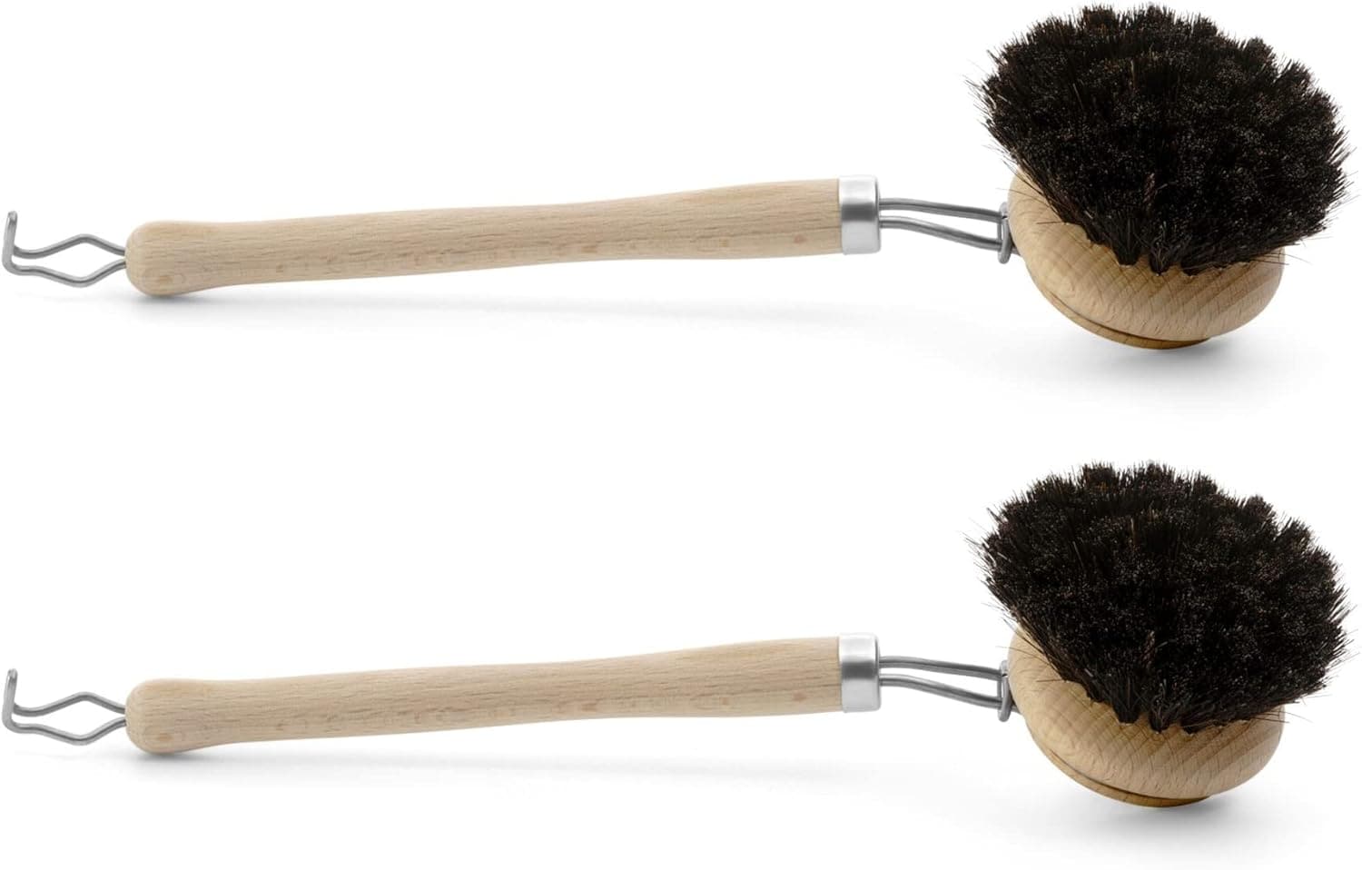 2X Sp&uuml;lb&uuml;rsten Set I Rosshaar I Holz I gro&szlig; I Abwaschb&uuml;rsten K&uuml;chenb&uuml;rsten Geschirr B&uuml;rsten Scheuerb&uuml;rsten Putzb&uuml;rsten B&uuml;rsten K&uuml;che Dish Brush Plastikfrei K&uuml;che - Bild 1