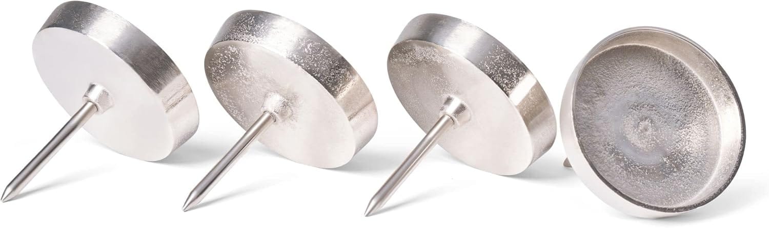 4X Kerzenpick Alu Flach 10 cm Kerzenhalter f&uuml;r Adventskranz Kerzenpin Weihnachtskranz - Bild 1
