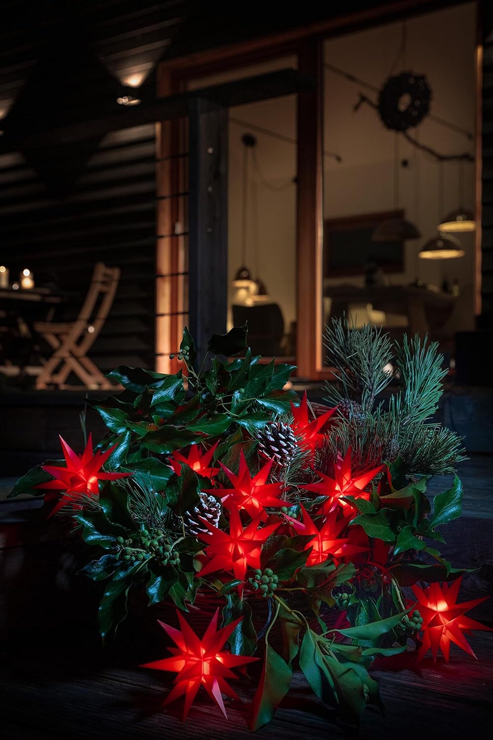 Weihnachtsstern LED Dekostern Klein 12cm ROT mit FERNBEDIENUNG und  Batteriefach fr 3 AA Batterien 6h Timer INNENRAUM DEKO 3D Stern 18 Zackig  Leuchtstern LED Weihnachtsstern beleuchtet online kaufen bei Netto