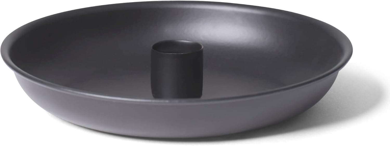 Stabkerzenhalter Deko Schale SCHWARZ 13cm Dekoschale Kerzenst&auml;nder Weihnachtliche Tischdekoration Adventskranz scandic chic Kerzenteller Tafelkerzen Kerzenpin Candle Holder Kerzenpick - Bild 1