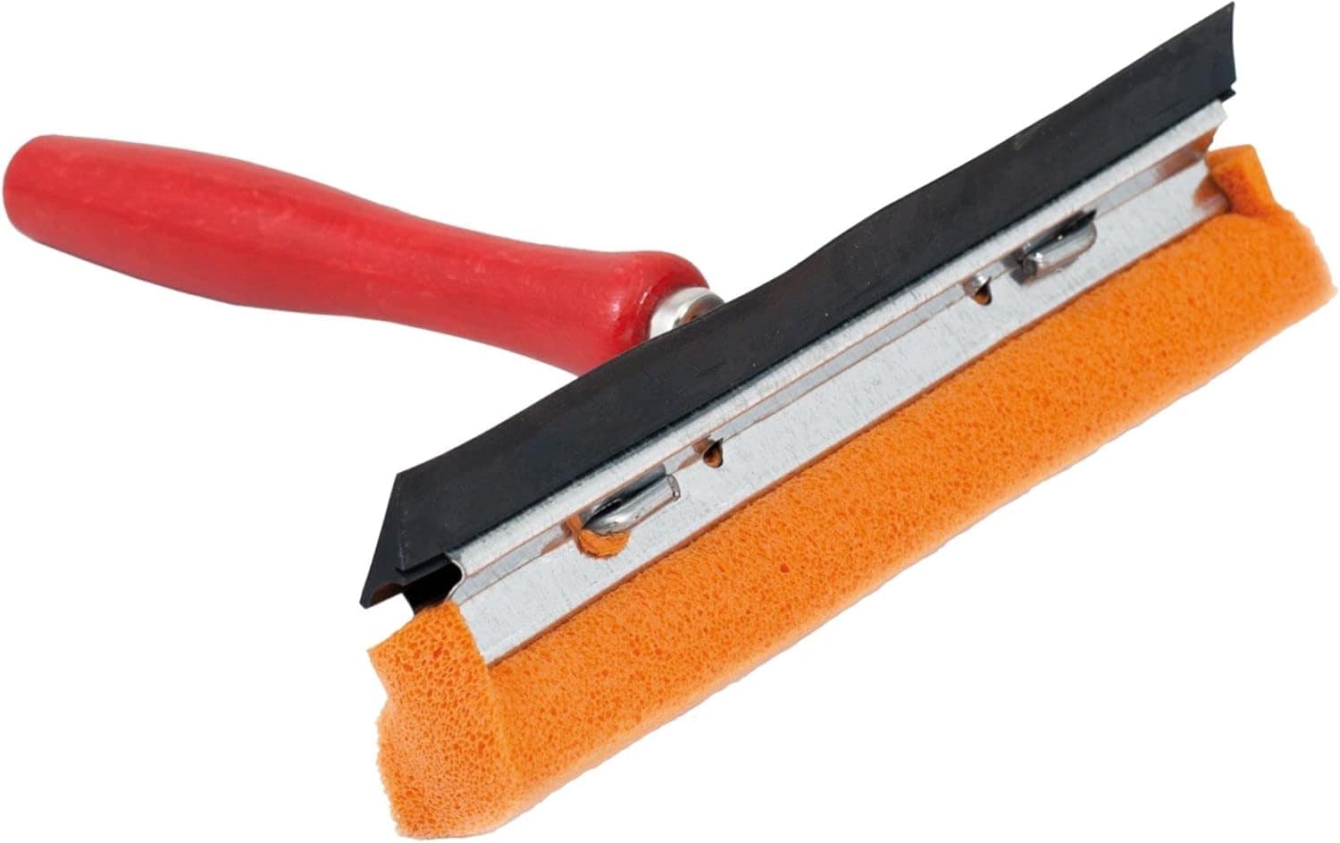 Novaliv Scheibenabzieher Auto 21 cm Holzgriff 16 cm mit Abziehlippe und Gummischwamm Auto Abzieher Autoscheibe Scheibenputzer Wischschwamm - Bild 1