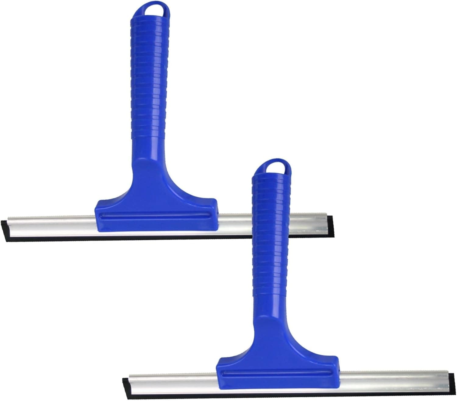 Novaliv 2er Set Fensterabzieher 23 cm Aluleiste mit Gummilippe f&uuml;r streifenfreies Abziehen Blau Fensterreiniger Fensterlippe Fensterreinigung Abzieher Fenster Fensterputzer Fensterwischer - Bild 1