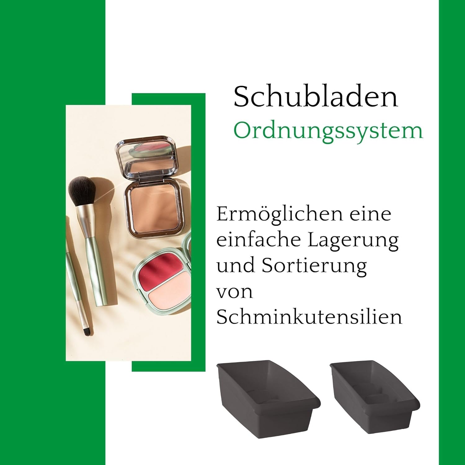 Novaliv Kosmetik Aufbewahrung Set - 25 x 12 cm und 25 x 16 cm ANTHRAZIT  GRAU - Make-up Pinselhalter ? fr Schminkpinsel Eyeliner Lippenstift  Lipgloss Kosmetikpinsel Schminke Behlter bei Marktkauf online bestellen