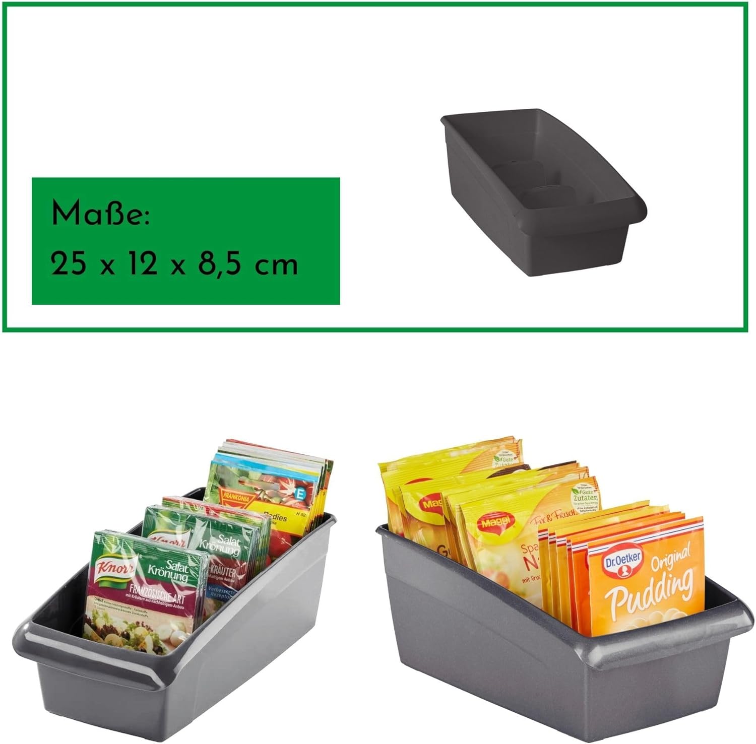 Novaliv Kosmetik Aufbewahrung Set - 25 x 12 cm und 25 x 16 cm ANTHRAZIT  GRAU - Make-up Pinselhalter ? fr Schminkpinsel Eyeliner Lippenstift  Lipgloss Kosmetikpinsel Schminke Behlter online kaufen bei Netto