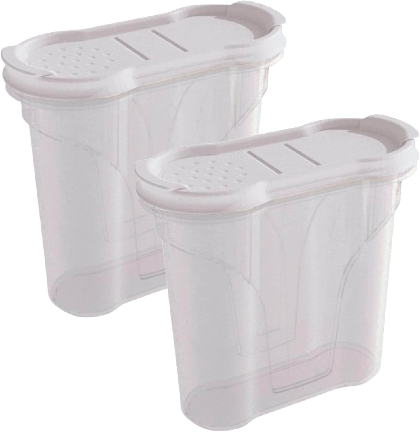 Novaliv Salzstreuer 2er SET Salz Vorratsdose zum Streuen 300 ml Ma&szlig;e (LxBxH): 11 x 5 x 11 cm Dosen f&uuml;r Gew&uuml;rze mit Deckel Salz und Pfefferstreuer Paprika Gew&uuml;rz Streuer Klein Streuer Gew&uuml;rze Fein - Bild 1