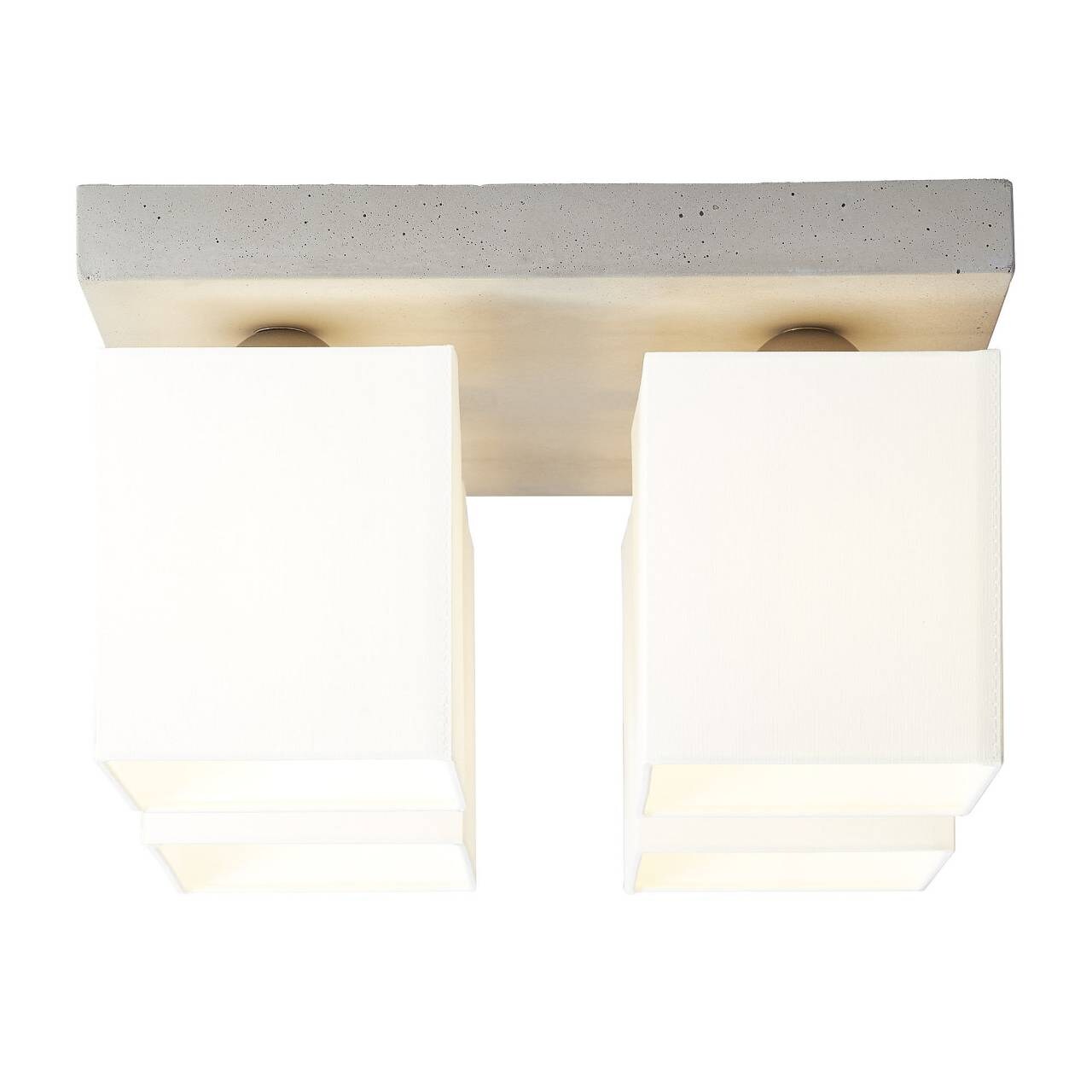 BRILLIANT Lampe Monty Deckenleuchte 4flg beton/wei&szlig; | 4x A60, E27, 40W, geeignet f&uuml;r Normallampen (nicht enthalten) - Bild 1