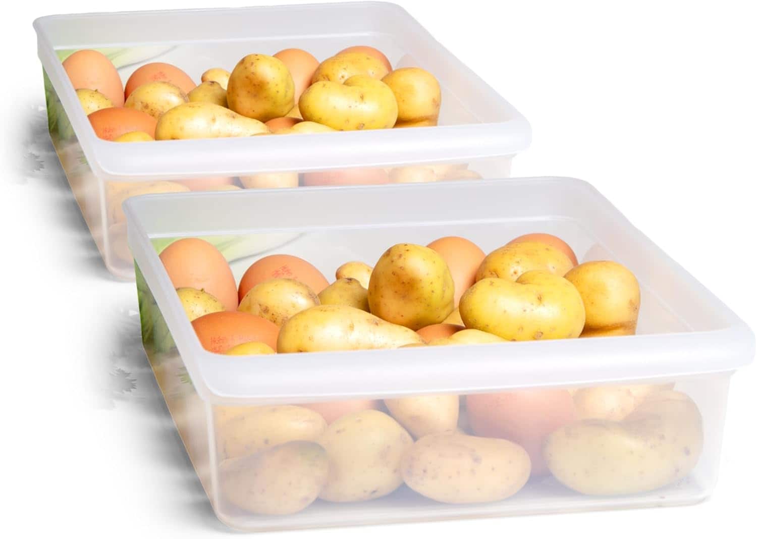 Novaliv 2X K&uuml;hlschrank Organizer 30 ,5 x 7 ,5 x 22 cm BPA-frei K&uuml;chenordnung Made in Germany Organizer durchsichtig Lebensmittelecht Aufbewahrung f&uuml;r K&uuml;che Waschk&uuml;che Ordnungssystem K&uuml;hlschrankfach - Bild 1