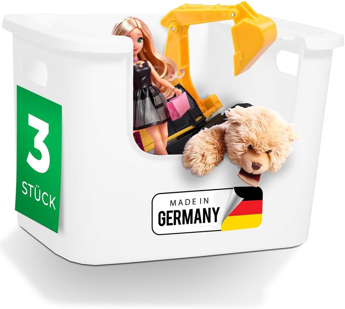 Novaliv 3x Aufbewahrungsbox Bad Organizer Kleiderschrank Schubladen Ordnungssystem Wei&szlig; Wohnmobil Schrank Organizer Box Badezimmer organizer & Kleiderschrank organizer & geeignet als Schubladenbox - Bild 1