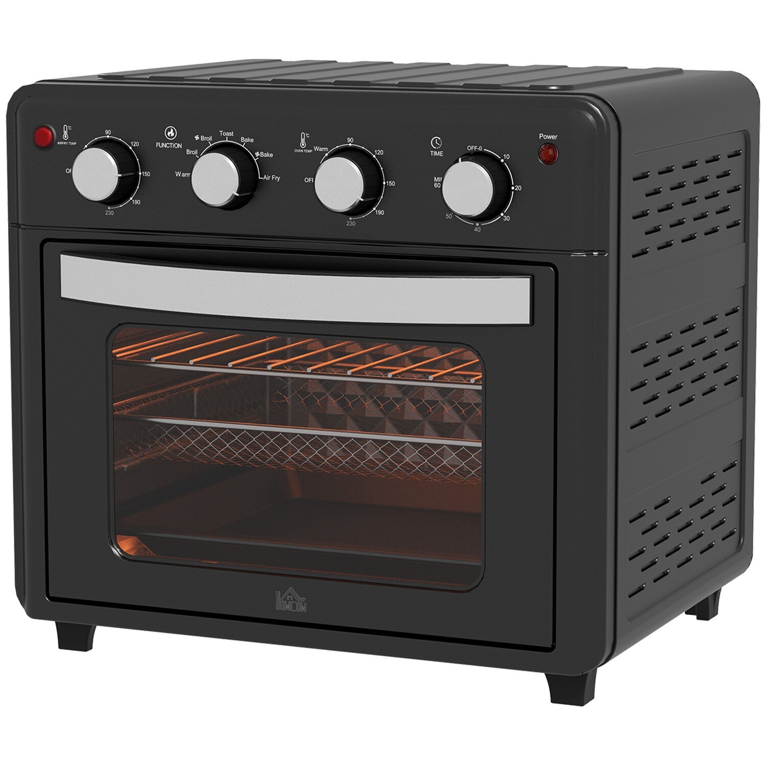 Minibackofen mit Umluft, 90&deg;C-230&deg;C, 30L, Mini Ofen mit Backblech, Grillrost, Kr&uuml;melblech, Hei&szlig;luftfritteuse mit 7 Modi, Frittierkorb - Bild 1