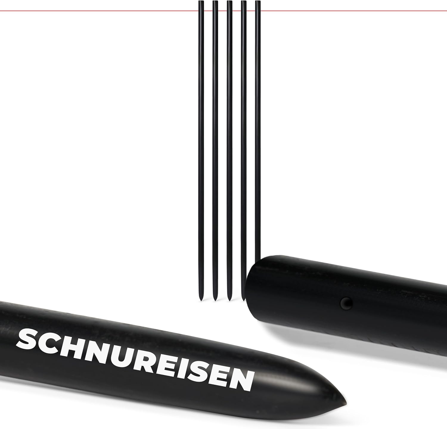 Novatool 2x Schnureisen &Oslash;16 x 800mm , Schnurn&auml;gel Schnurnagel Erdn&auml;gel f&uuml;r Richtschnur , Richtschnurhalter Erdnagel Eisenstange Pflasternagel Erdungsstange Rankstab Rankhilfe Nivellierstaange - Bild 1