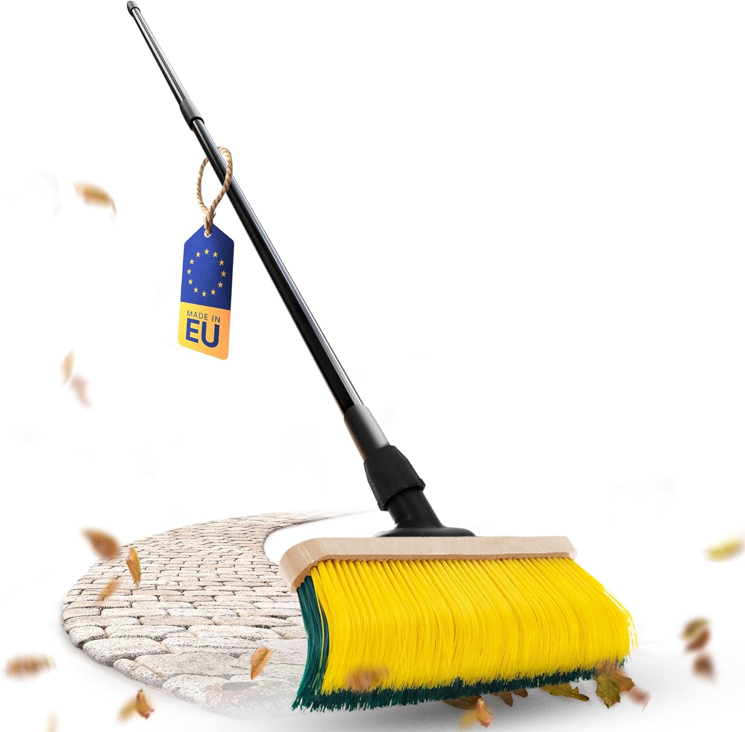 Novaliv Krallenbesen mit Stiel 60cm , Spezialbesen gebogenen Borsten Borsten -Ideal als Gartenbesen , Kratzbesen , Kunstrasen Besen , Optimal f&uuml;r Camping , Stra&szlig;enbesen - Bild 1