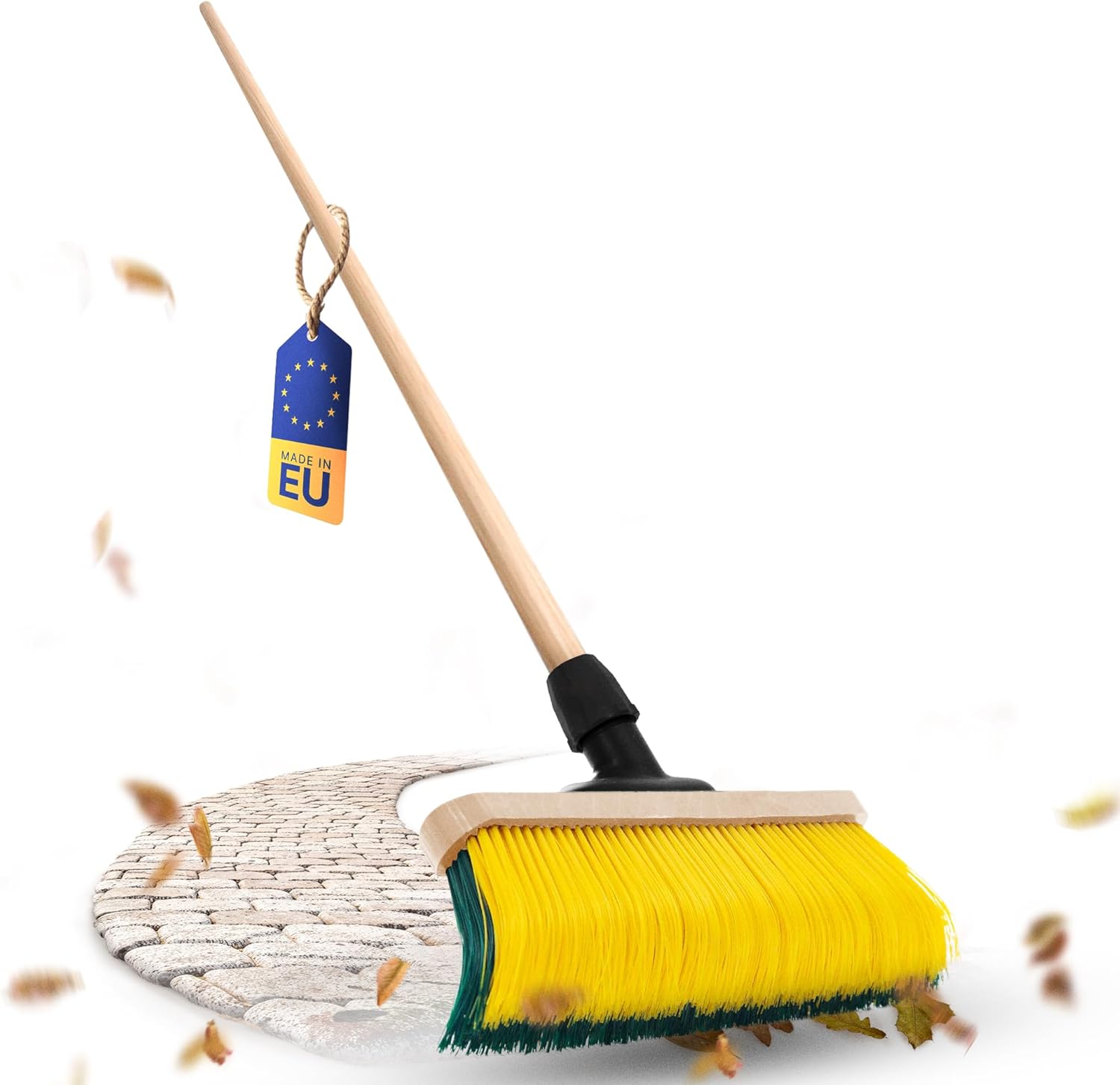 Novaliv Premium Krallenbesen mit Stiel 50cm, Spezialbesen gebogenen Borsten - Ideal als Gartenbesen, Kratzbesen, Kunstrasen Besen, Optimal f&uuml;r Camping, Stra&szlig;enbesen, Kehrbesen - Bild 1