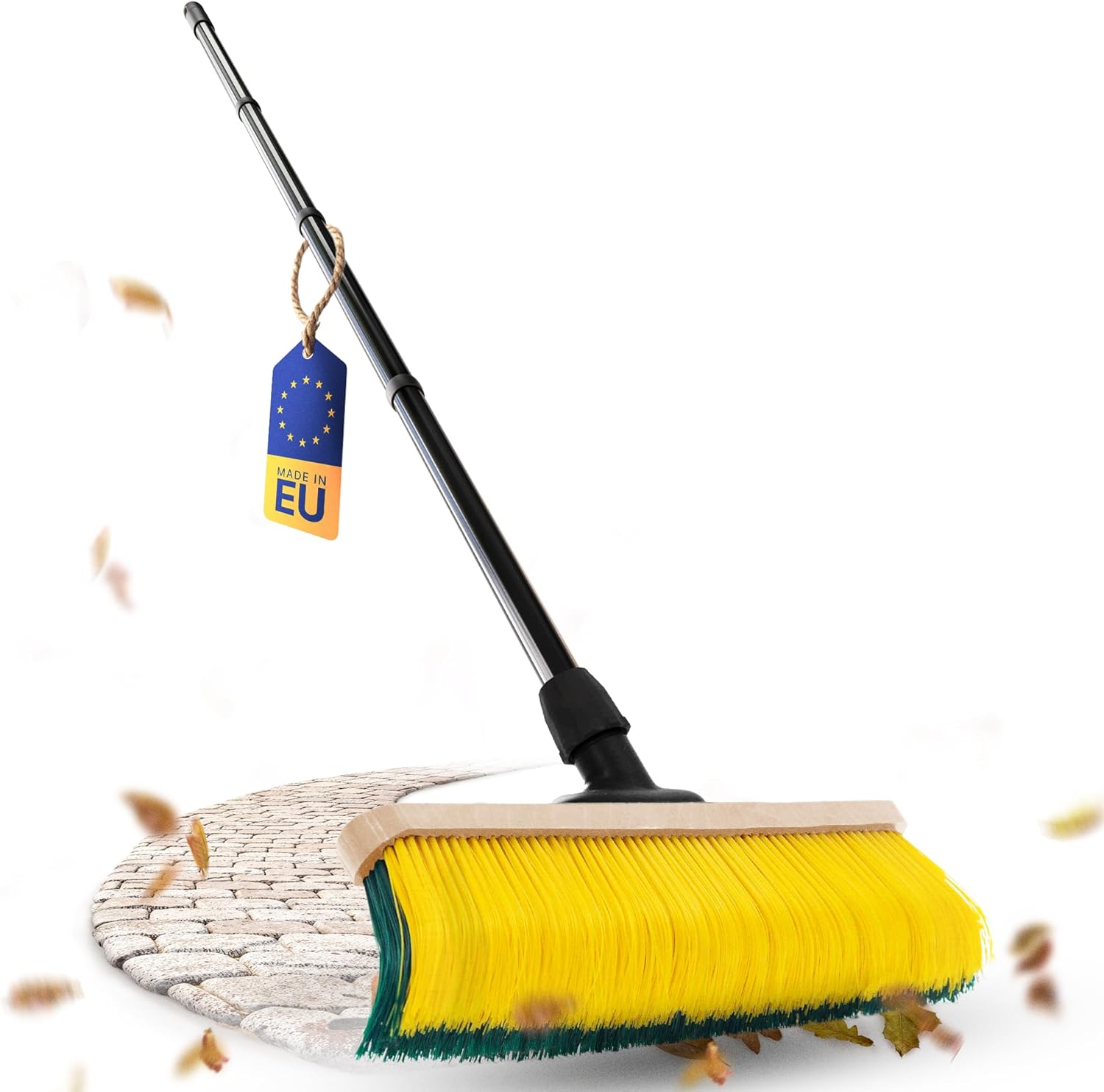 Novaliv Krallenbesen mit Stiel 60cm, Spezialbesen gebogenen Borsten Borsten -Ideal als Gartenbesen, Kratzbesen, Kunstrasen Besen, Optimal f&uuml;r Camping, Stra&szlig;enbesen - Bild 1